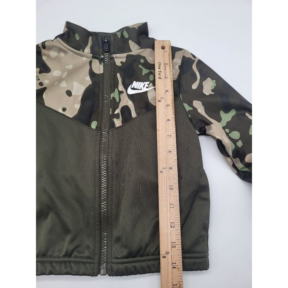 Nike Boys SZ 3T Camo Green Beige Full Zip Track  Jacket Dri-Fit - Picture 5 of 6
